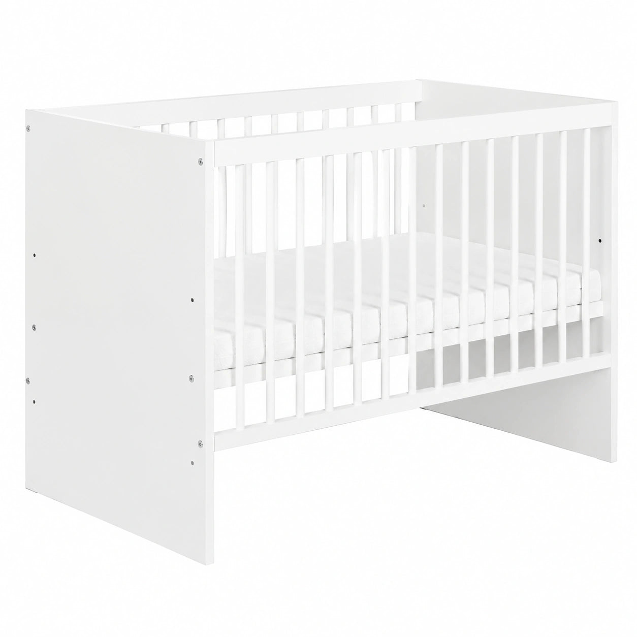 lit-bebe-en-bois-de-pin-laque-avec-sommier-reglable-en-hauteur-kludyl2513cx